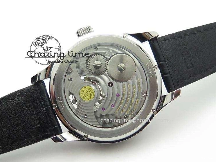 MIROTIME 0419 Portuguese Tourbillon Power Reserve Moonphase SS Black Dial On Black Leather Strap TechFriendly 7321